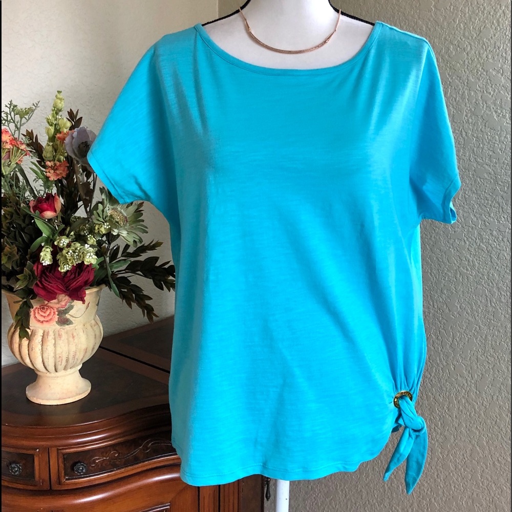 Michael Kors Side Tie Short Sleeve Tee